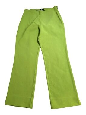 High-Rise Lime Green Skinny-to-Flare Women's Pants